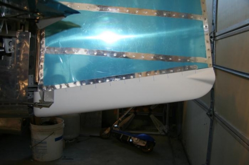 bottom rudder fairing test cut