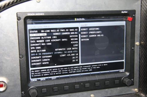 Skyview Transponder receiving GTN GPS data