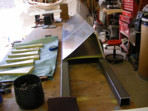 skin open to insert ribs