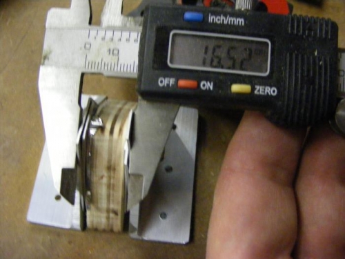 Verifying spacer block thickness