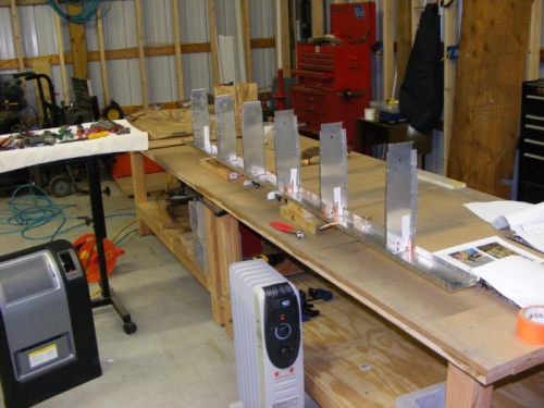 Ribs fitted to front spar