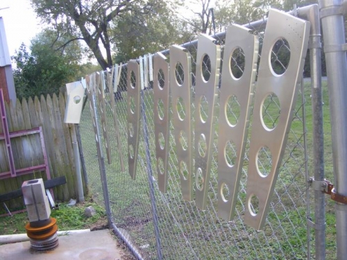Rear ribs drying on the fence