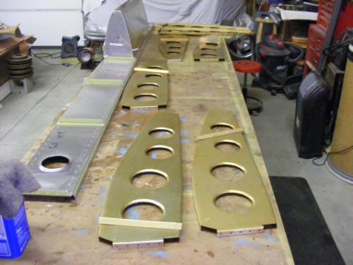 ribs and stiffeners laid out