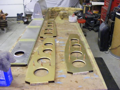 Ribs cleco'd together