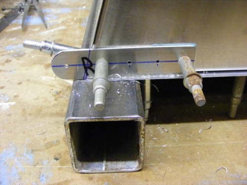 Aileron horn located on inboard rib