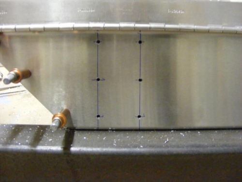 Balance rib front rivet layout