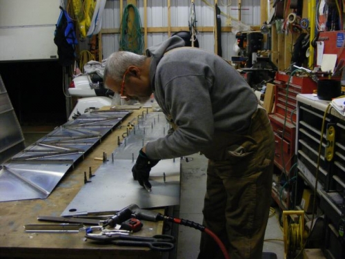 Aligning a stiffener