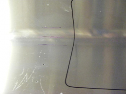 Center of radius marked