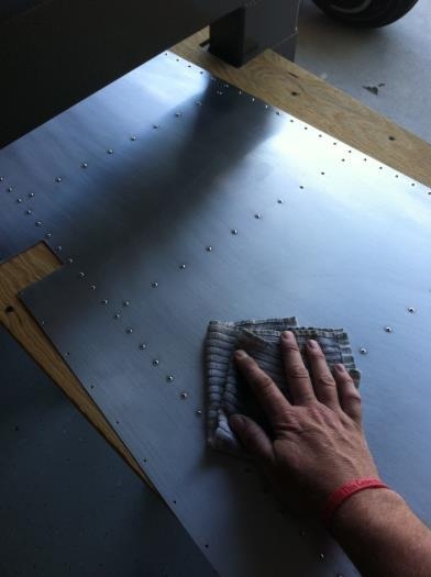 Prepared last Rudder Skin for priming