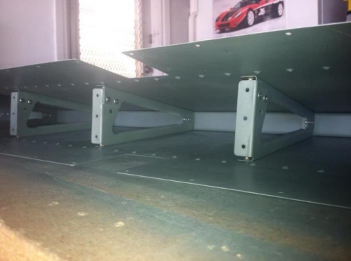 Pop riveted the elevator ribs