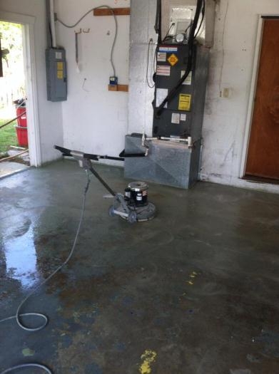 Removed Existing Paint From Floor