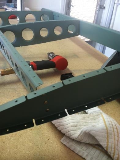 Riveting the Vertical Stabilizer Frame