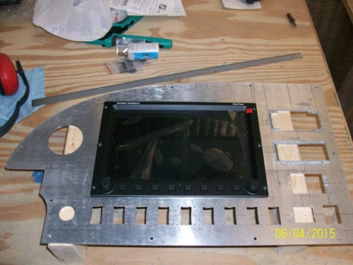 EFIS screen laid in panel