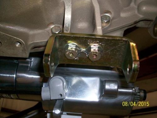 Alternator braket safety wired
