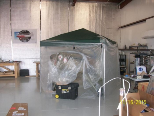 Temporary paint booth