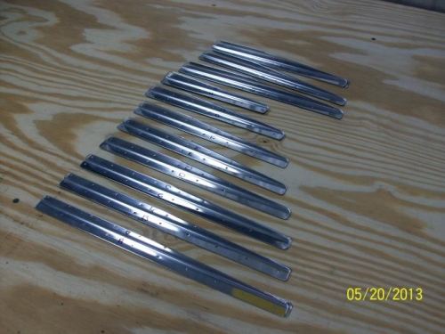 Stiffeners cut, tapered and polished