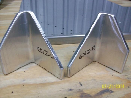 Engine mount angles fabricated