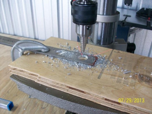 Cutting lightening holes with step drill