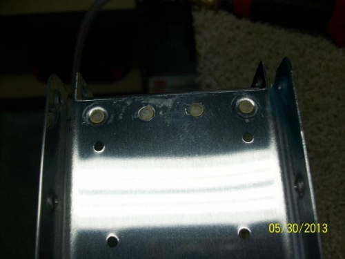Fluch rivets used under control horn