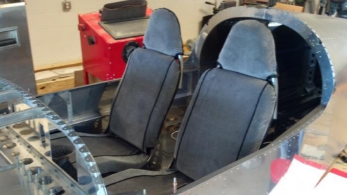 Seats fitted in the cockpit