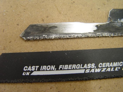 Regular carbide blade and modified version