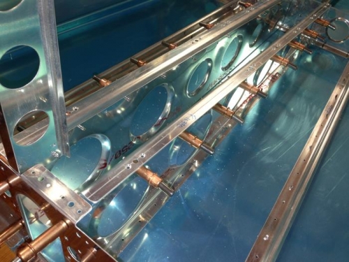 Bellcrand angles clecoed to bellcrank ribs