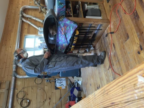 Removing excess edge from fiberglas mold