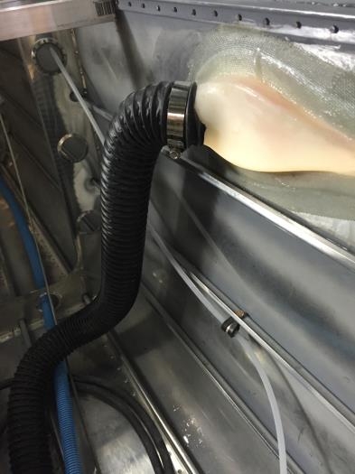 Hose from air duct to air handler