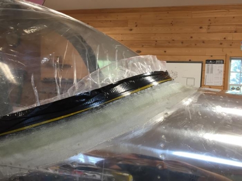 Layers of cloth on base of winsdcreen