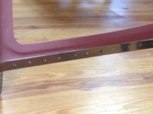 rivet strip on inside of cabin