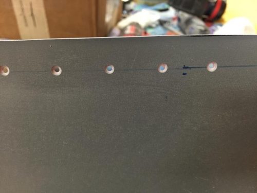 Machine countersunk holes in cowl