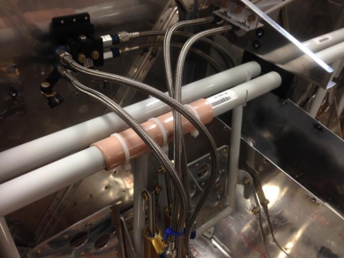 Bondo applicator zip tied to attachment