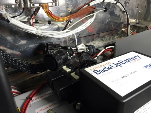 CPC connectors behind panel