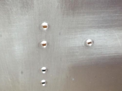 Dimpled skin of horizontal stabelizer