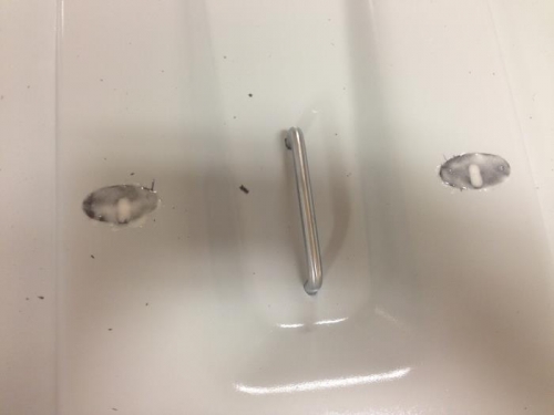 Removed LEDs and glassing in