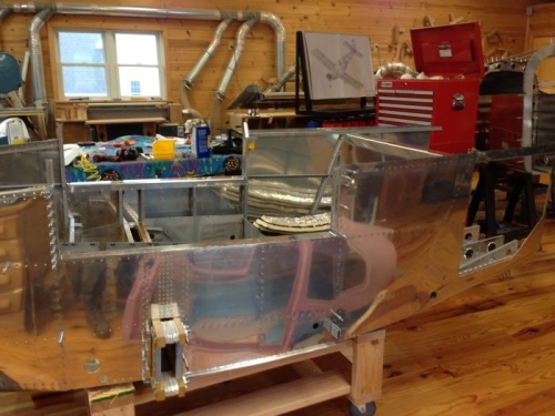 Fwd and Mid side skins riveted