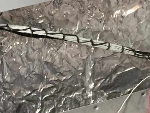 Wire bundle right side tied