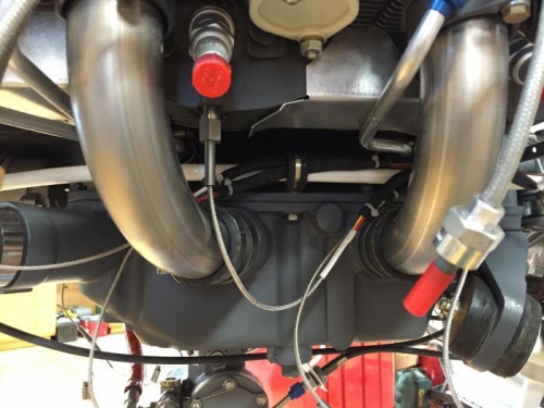 Wiring tied to engine