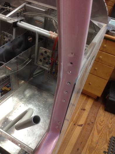 Cabin door inner lip trimmed