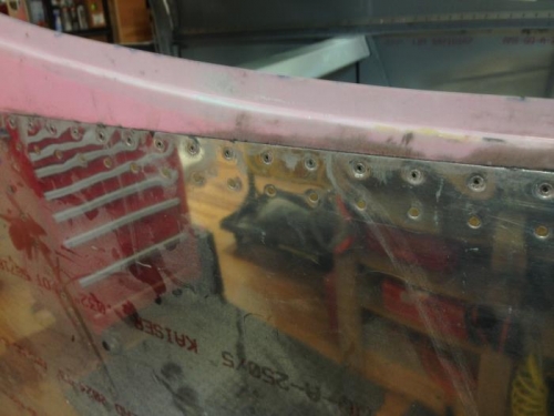 Building up window lip with epoxy