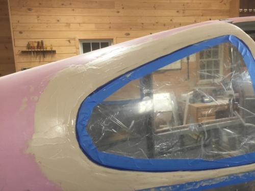 Window with 410 for fairing