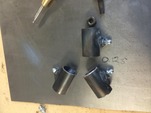 Nuts welded onto the 7/8