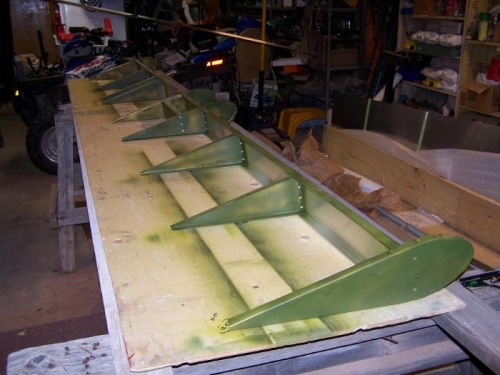 Completed elevator frame