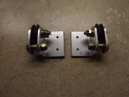 Remade rudder cable pulley assemblies.