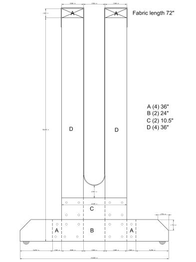 Drawing for rack end unit