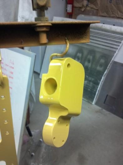 left side with powder coat