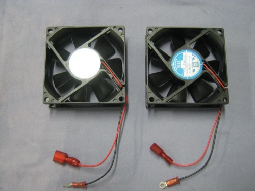 CPU fans prepped and ready for install