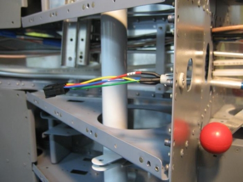 Attached the AUX music jack to the F1203 bulkhead