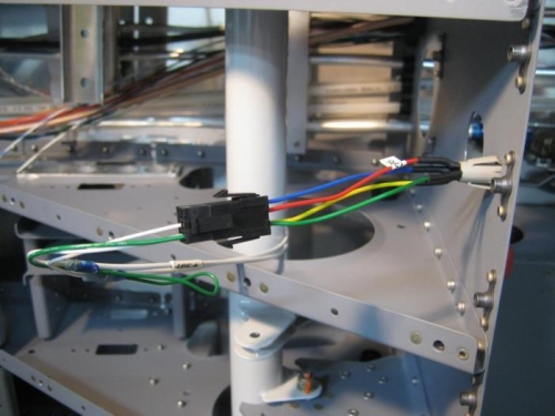 Connected fuselage wiring harness to the AUX music jack