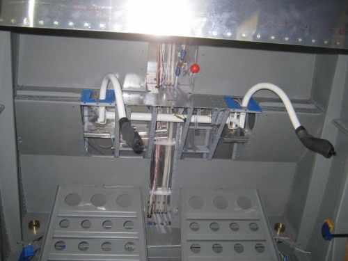 Control sticks installed-view from top